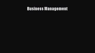 [PDF Download] Business Management [PDF] Online