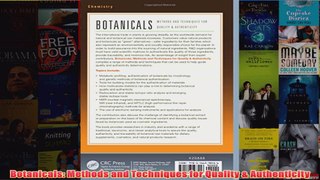 Download PDF  Botanicals Methods and Techniques for Quality  Authenticity FULL FREE