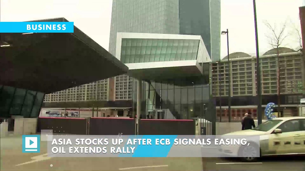 Asia stocks up after ECB signals easing, oil extends rally