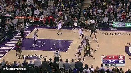 Paul Millsap's Costly Turnover - Hawks vs Kings - January 21, 2016 - NBA 2015-16 Season