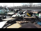 Napoli - Tonnellate di rifiuti sull'Asse Mediano Casoria-Mugnano (21.01.16)