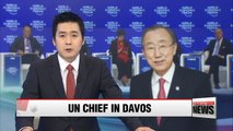 UN chief urges leaders to address climate change and sustainable development in Davos