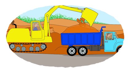 Мультик - Раскраска. Учим Цвета - Грузовики-помощники - Часть 2