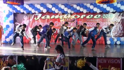 ONE AND TWO AND THREE AND FOUR SONG DANCE PERFORMED BY PRIMARY STUDENTS.