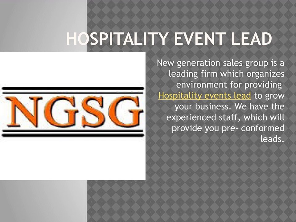 Hospitality Lead Service