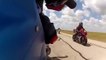 Racing Biker Hits The Brakes Too Hard And Flips Over