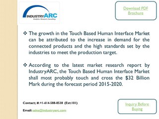 Touch Based Human Machine Interface Market Touch and Cross $32 Billion Mark by 2020!