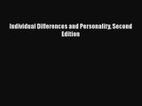 [PDF Download] Individual Differences and Personality Second Edition [Download] Online