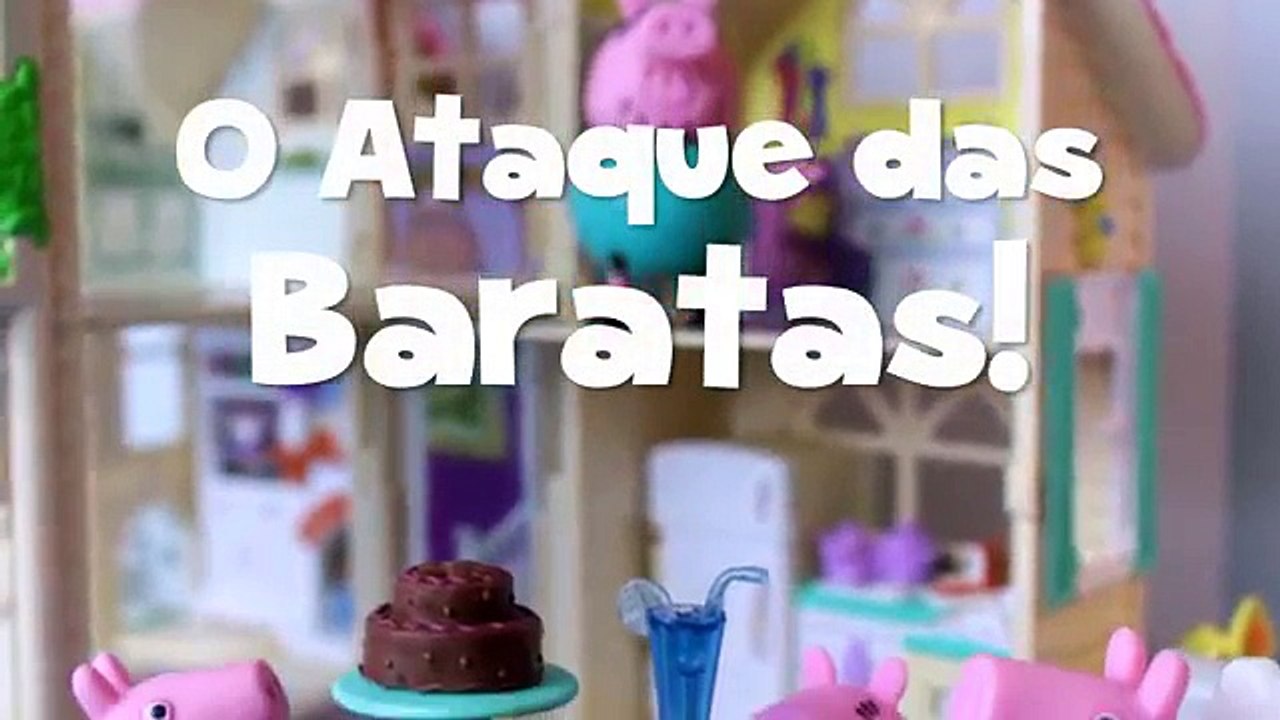 Peppa Pig George com medo da Barata Assustadora Gigante - Peppa Portugues DisneyKids Brasil