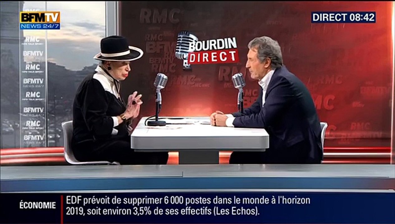 Geneviève de Fontenay face à Jean-Jacques Bourdin en direct 22.01.2016