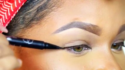 Basic winged eyeliner for hooded eyes