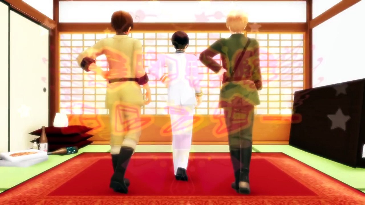 【APヘタリアMMD】日英ロマ+悪友で美脚戦隊スレンダー【字幕付】 - dramacd -manga