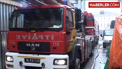 İnegöl'de Mobilya Atölyesinde Yangın