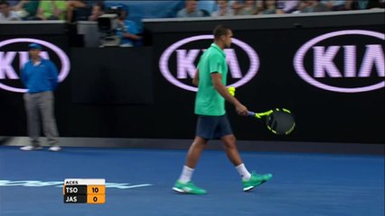 Tsonga comes to aid of injured ballgirl - Australian Open 2016.