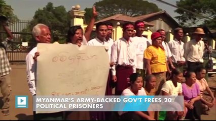 Myanmar's Army-Backed Gov't Frees 20 Political Prisoners