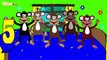 Pet majhnih opic Fünf kleine Affen Zweisprachiges Kinderlied Yleekids
