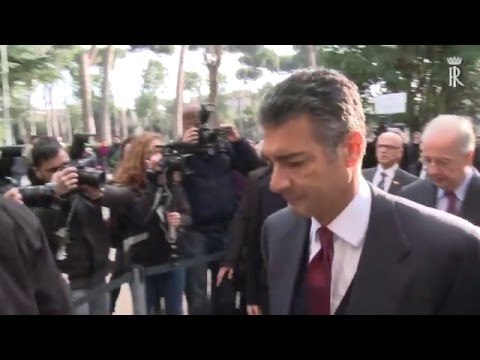 Roma - Il Presidente Mattarella alla camera ardente di Ettore Scola (22.01.16)