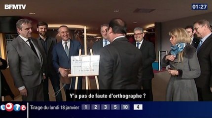 François Hollande vérifie l'orthographe d'une plaque commémorative ! Zap actu de la semaine 23/01/16