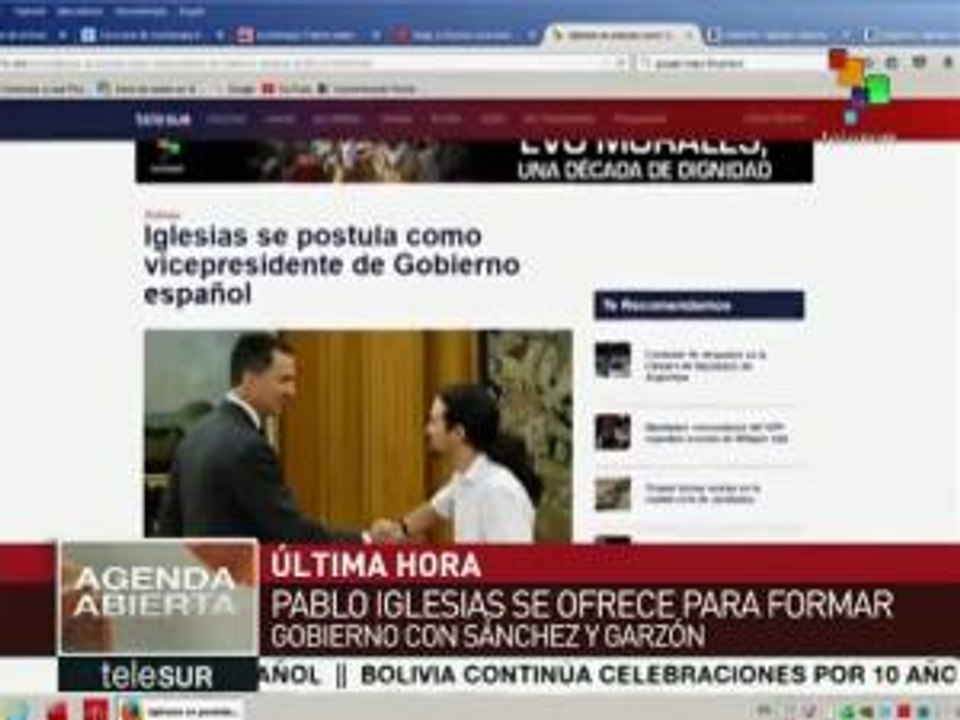 Pablo Iglesias se postula como vicepresidente del Gobierno español