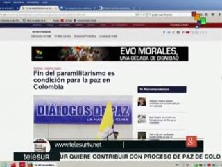 Catatumbo insta a trabajar para vencer al paramilitarismo en Colombia