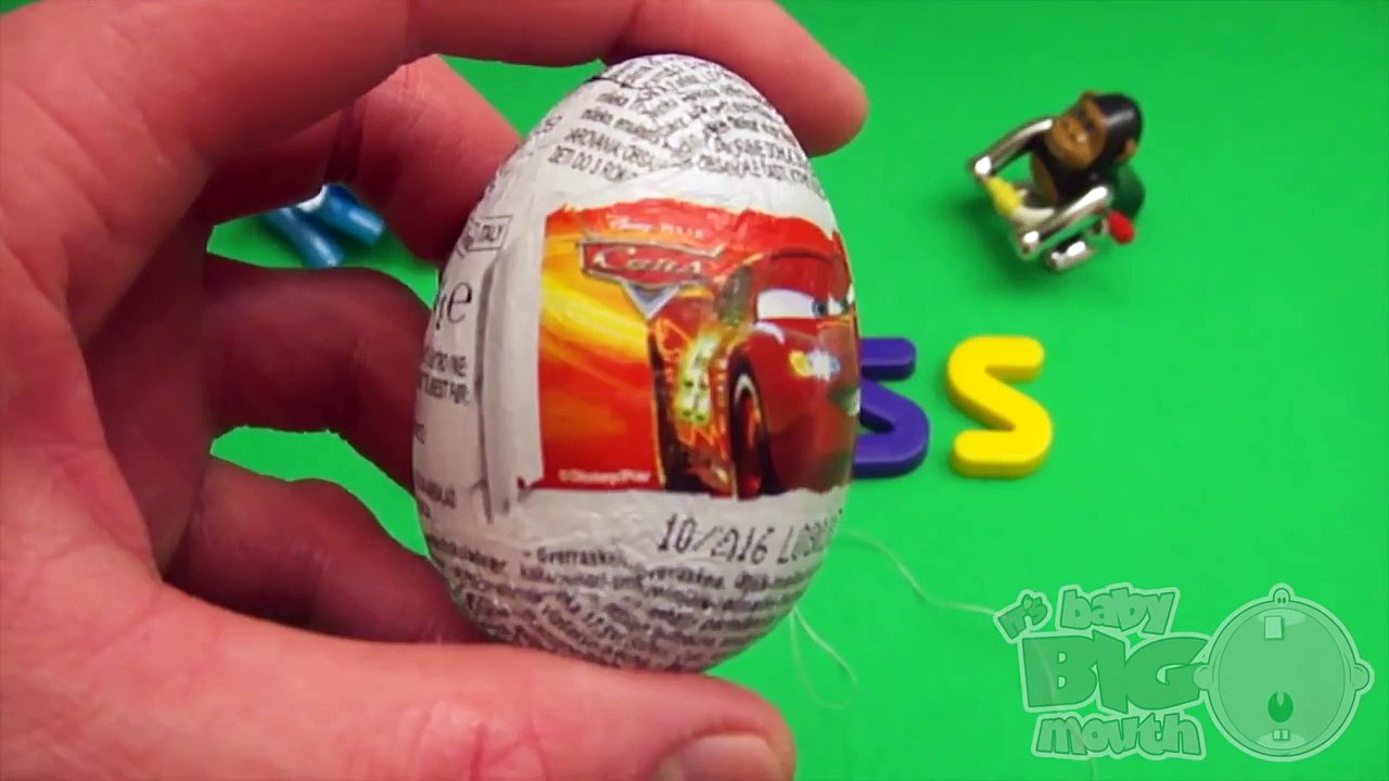 Disney Cars Surprise Egg Learn-A-Word! Spelling Bathroom Words! Lesson 6