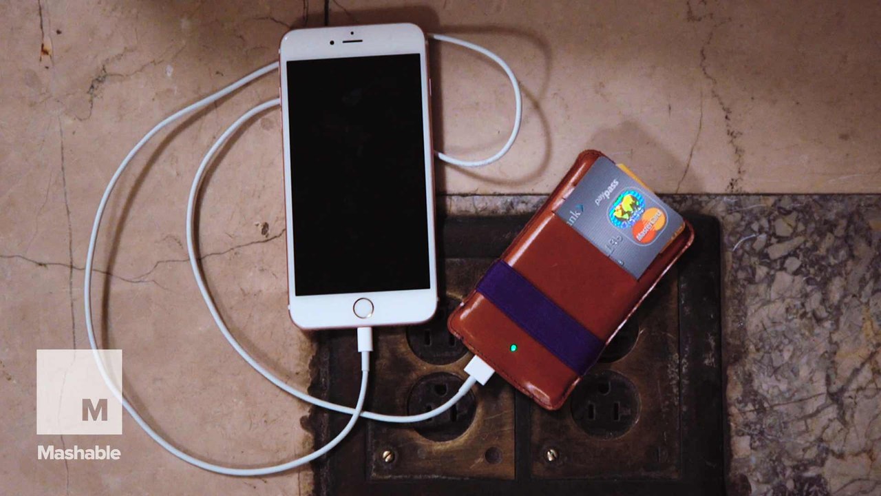 Forget battery cases, this wallet charges your phone for you