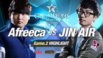 [H/L 2016.01.22] Afreeca vs JIN AIR Game 2 - RO1 l 롯데 꼬깔콘 LoL Champions Korea Spring 2016