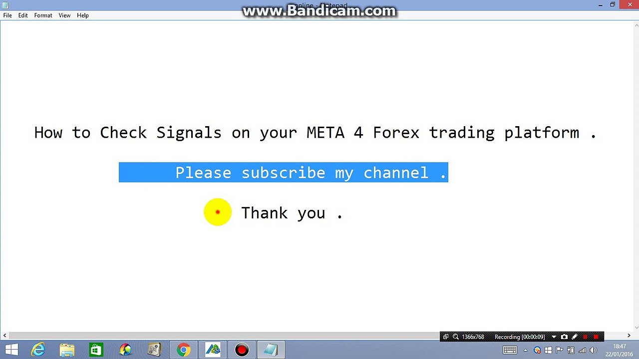 How to Check Signals on your META 4 Forex trading platform