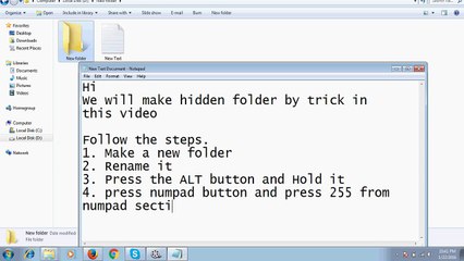 Make Hidden Folder