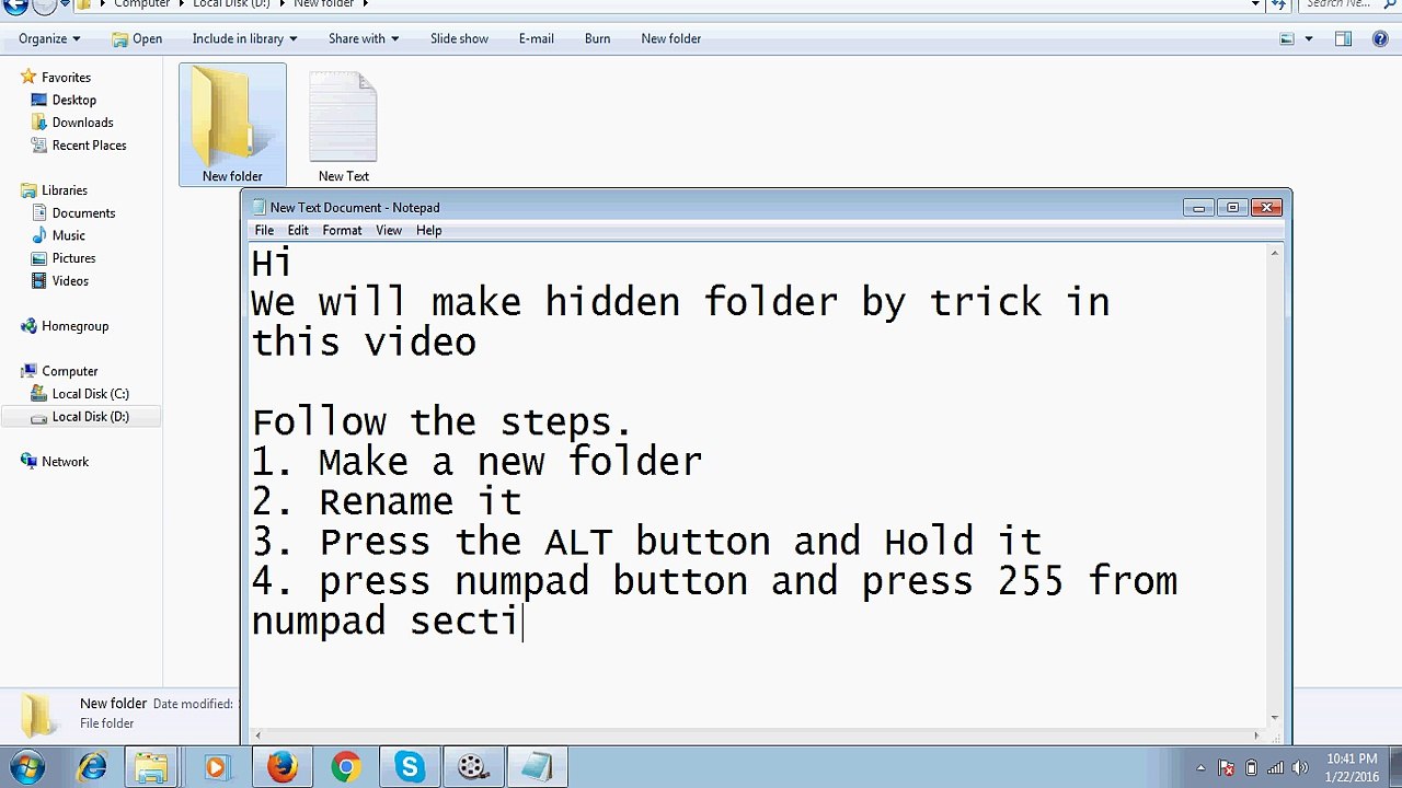 Make Hidden Folder