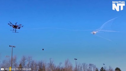 Drone Shoots Out Net To Catch Other Drones