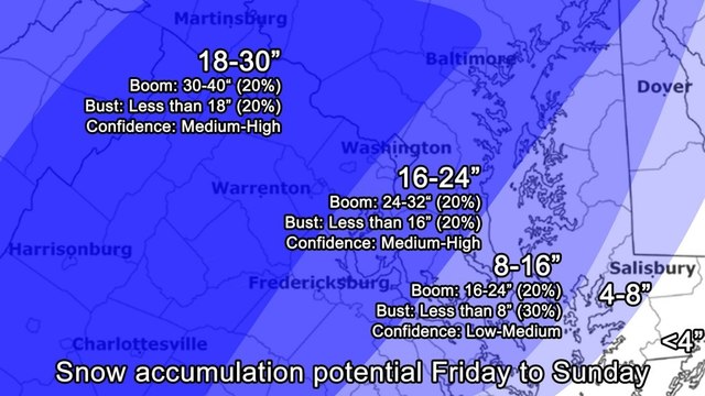 Snow forecast: Massive storm moves into D.C. area