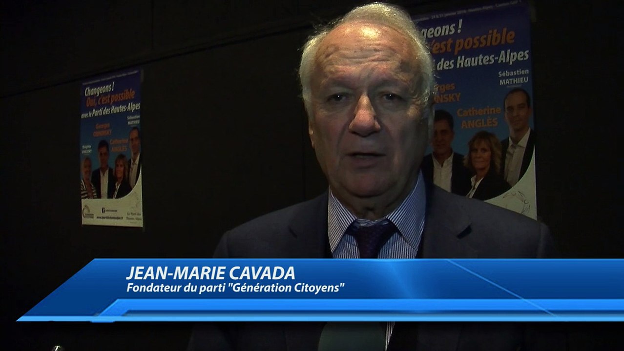 Jean-Marie Cavada, venu soutenir Georges Obninsky et Cathy Angles pour les cantonales Gap Centre