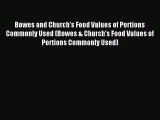 [PDF Download] Bowes and Church's Food Values of Portions Commonly Used (Bowes & Church's Food