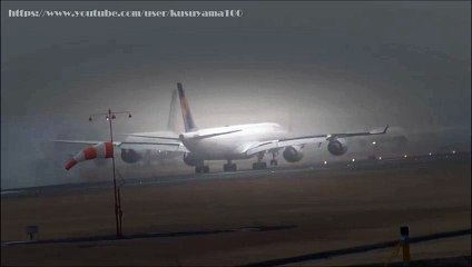 ☆ハードランディング☆壮絶横風着陸☆Strong Crosswind　Hard landing at Narita Airport!!成田空港  Video Arts