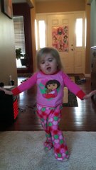 Little baby girl dancing