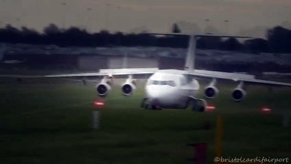 VERY BAD LANDING: Monarch Airbus A32Strong Crosswind Arrival at Birmingham Airport (BHX-EGBB)  Video Arts