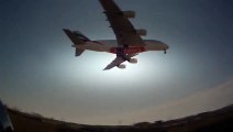 Airbus A38Emirates (A6-EDX) crosswind landing in Barcelona El Prat Airport (LEBL)  Video Arts