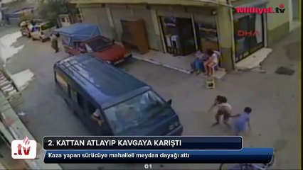 Kavgaya Karışmak için 2. Kattan Atlayan Adam