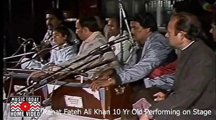 Rahat Fateh Ali Khan as 10 Year Old Live Performance on Stage