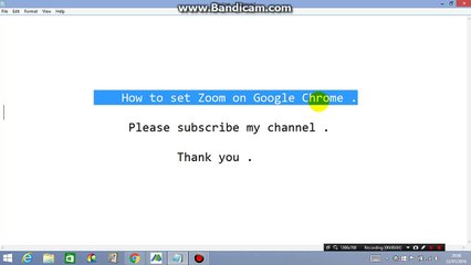 How to set Zoom on Google Chrome