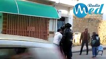 فيديو مناوشات حادة  بين رجال ‫#‏الأمن‬ وبعض الشبان في مدينة ‫#‏نابل‬