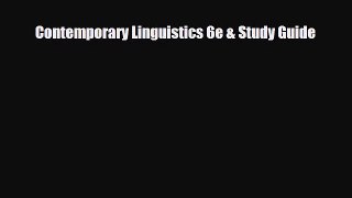 [PDF Download] Contemporary Linguistics 6e & Study Guide [Download] Full Ebook