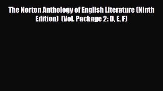 [PDF Download] The Norton Anthology of English Literature (Ninth Edition)  (Vol. Package 2: