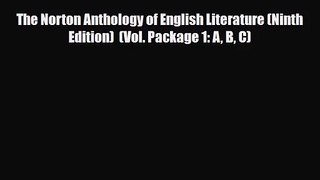 [PDF Download] The Norton Anthology of English Literature (Ninth Edition)  (Vol. Package 1: