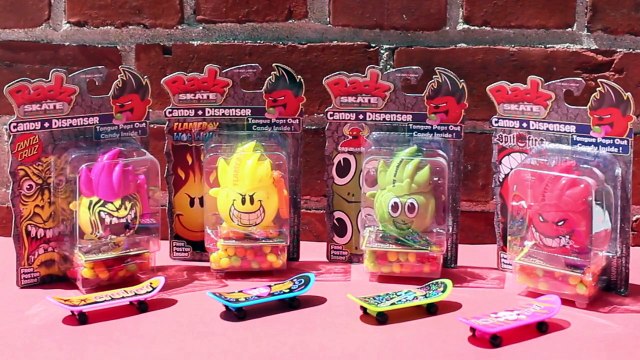 RADZ SKATE Candy+ Dispenser DOING TRICKS ON SKATEBOARDS