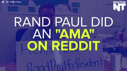 Rand Paul Does Reddit "Ask Me Anything"