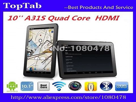 DHL Free shipping 10 inch tablet pc AllWinner A31S Quad core Android 4.4.2 Bluetooth HDMI 1G RAM16GB Dual Camera-in Tablet PCs from Computer