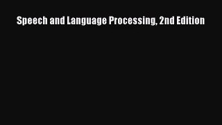 [PDF Download] Speech and Language Processing 2nd Edition [Read] Online