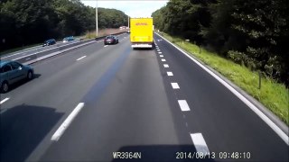 Car vs truck crash E40 Aalter Belgium